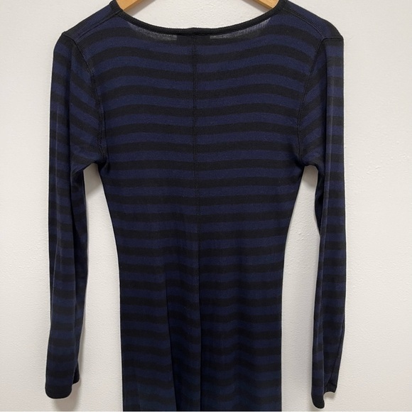 J CREW Striped Long Sleeve Modal & Cotton Midi Dress Size Medium - Picture 5 of 11